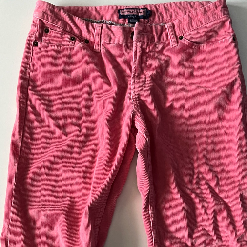 Vineyard Vines pink preppy corduroys.